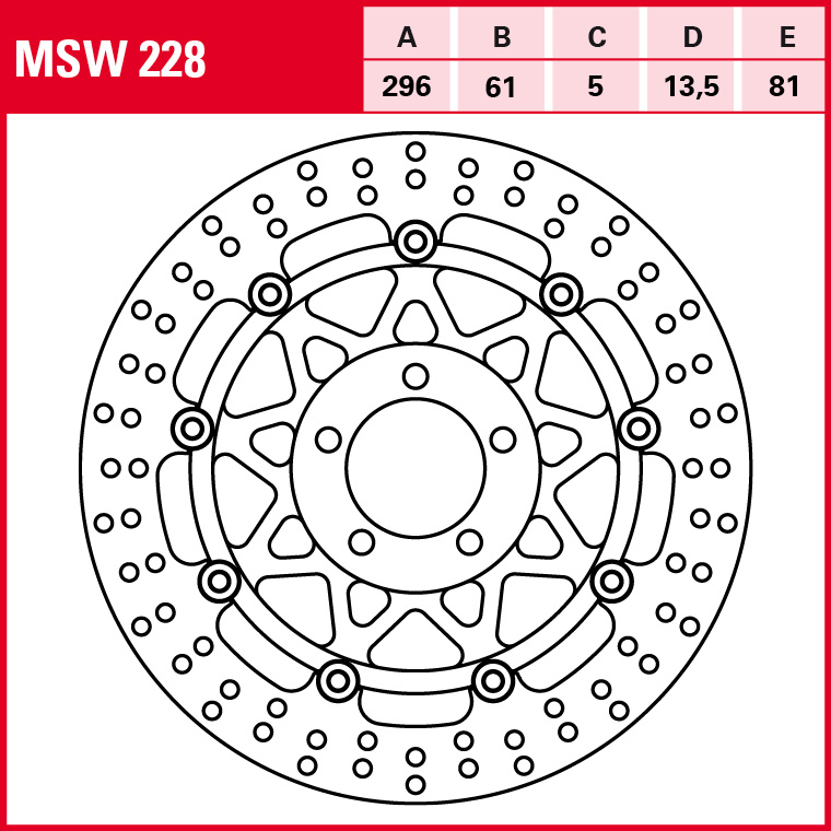 TRW Bremsscheibe Allround schwimmend MSW228