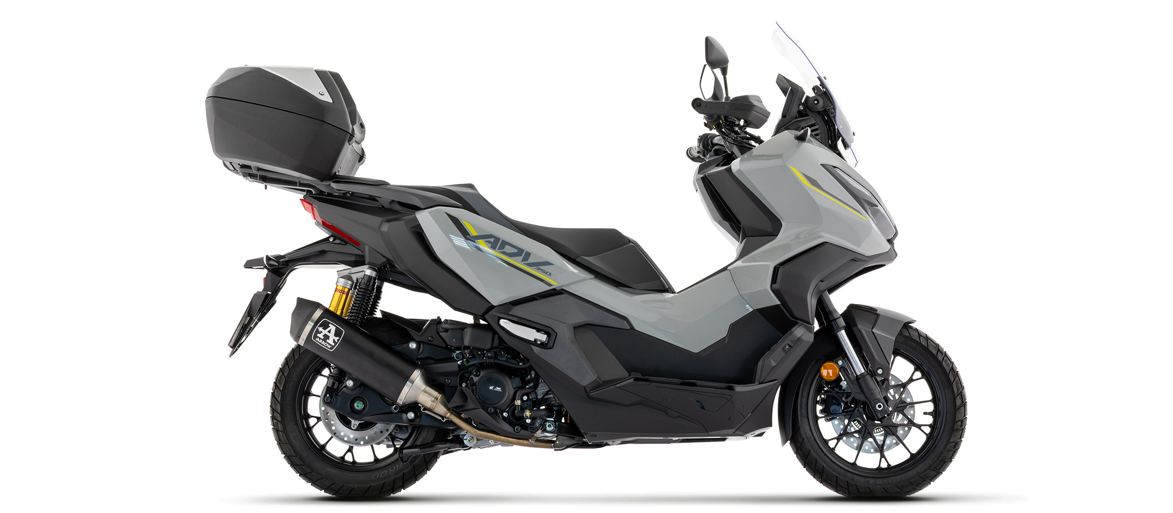 ARROW Auspuff DARK URBAN mit Carbon-Endkappe für Honda ADV 350, 2025-