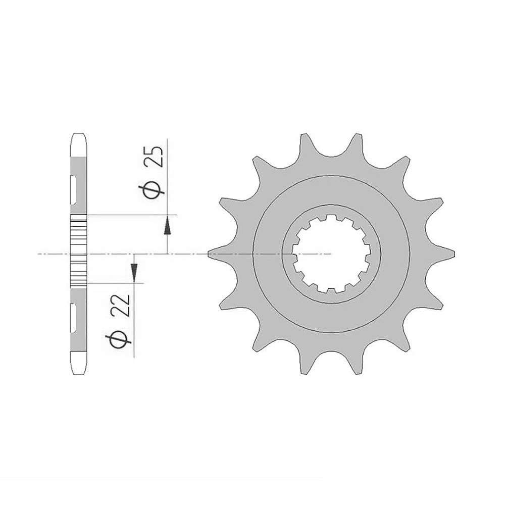 Ritzel, 14 Zähne, Teilung 520