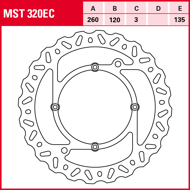 TRW Bremsscheibe Offroad starr MST320EC