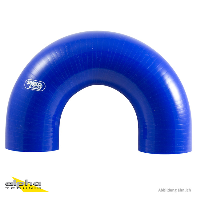 Samco Siliconschlauch 180 Grad Bogen U-Form blau
