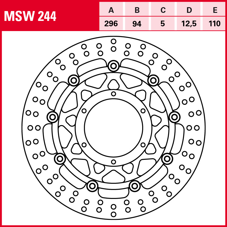 TRW Bremsscheibe Allround schwimmend MSW244