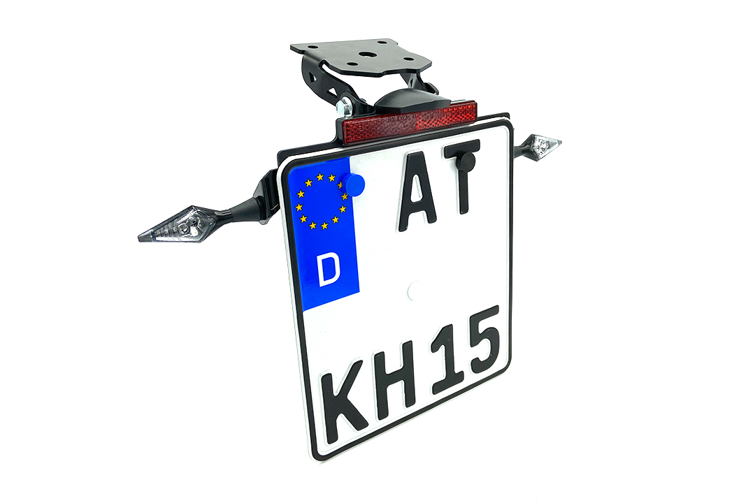 alpha Technik Kennzeichenhalter für Kawasaki Z800; Typ ZR800F, ZR800C, ZR800A, ab Modelljahr 2013-