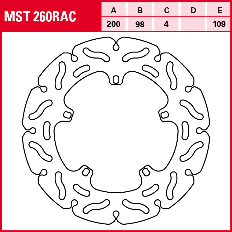 TRW Bremsscheibe Sportiv starr MST260RAC