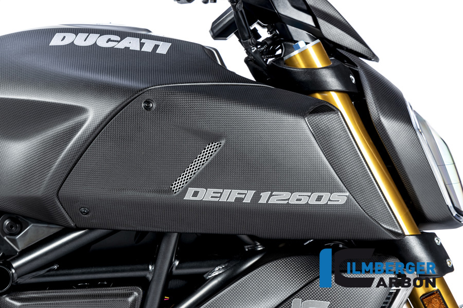 Ilmberger Carbon Lufteinlasskanalverkleidung rechts, matt Ducati Diavel 1260 , 2019-