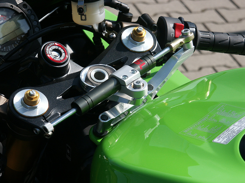 LSL Lenkungsdämpfer Kit mit Teilegutachten für ZX-10R,  2004-2005, titan