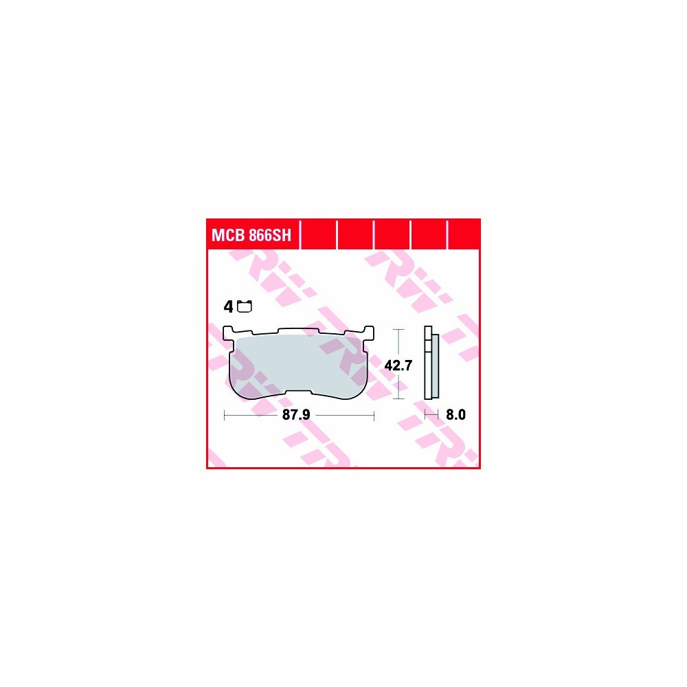 TRW Bremsbelagsatz Sinter Street MCB866SH hinten