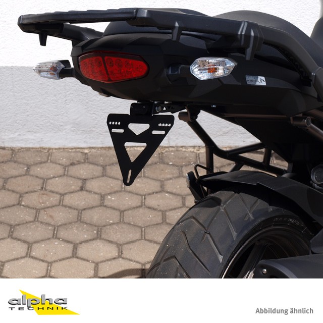 alpha Technik Kennzeichenhalter  für Kawasaki Versys1000; Typ LZT00A/B; Modelljahr 2012-2016