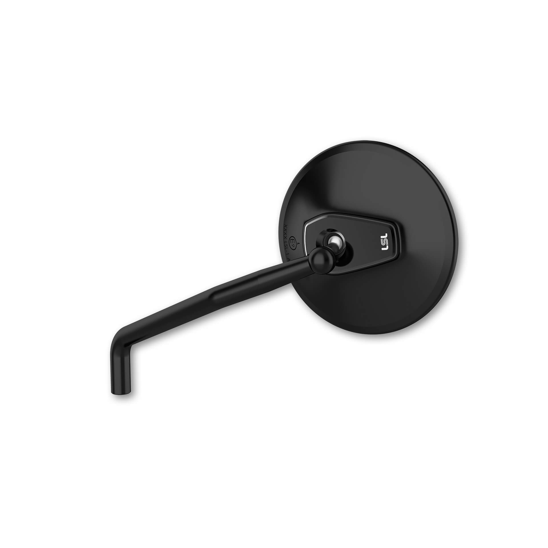 LSL Lenkerspiegel ERGONIA, Durchmesser 95 mm, schwarz, mit Straßenzulassung, ECE, für rechts und links verwendbar, Lieferumfang: paarweise mit Adaptern für Yamaha-Linksgewinde