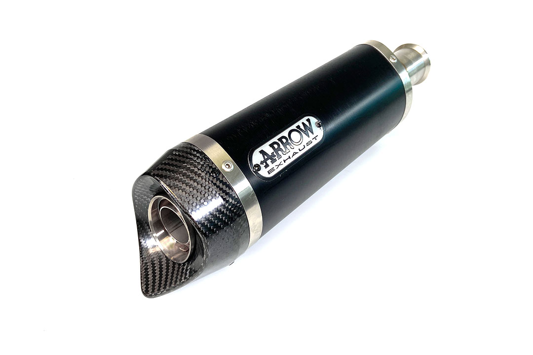 ARROW Auspuff DARK THUNDER für Yamaha YZF-R6 2006-2016, Aluminium schwarz