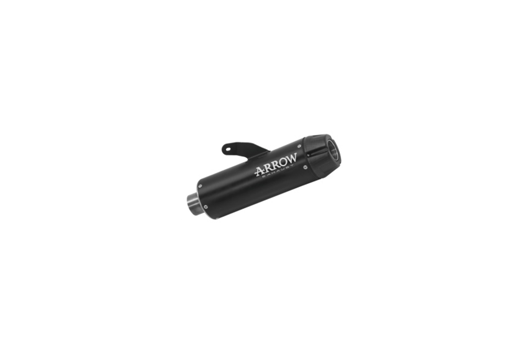 ARROW Auspuff REBEL Sip-On für Yamaha XSR700 2021-, Edelstahl schwarz (Nur mit ARROW Krümmer)