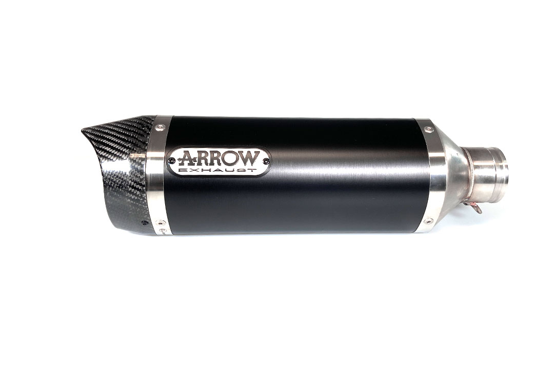 ARROW Auspuff DARK THUNDER für Yamaha MT09 / Tracer 900 2013-, Aluminium schwarz (Nur mit ARROW Krümmer)
