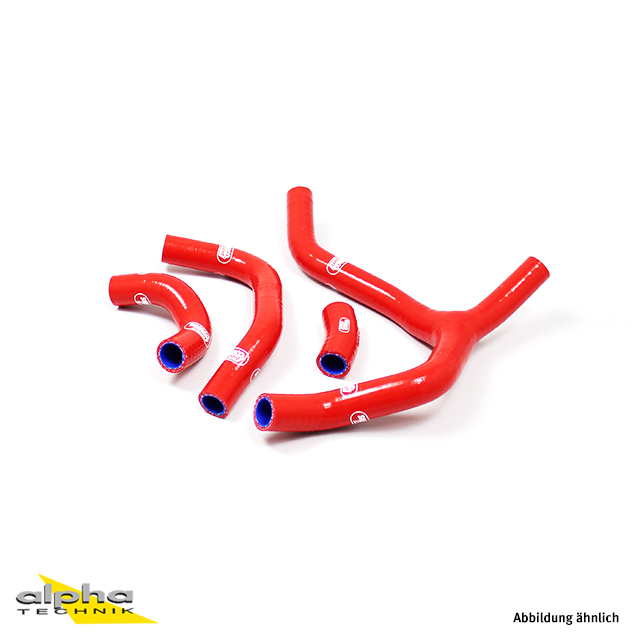 SAMCO SPORT Siliconschlauch Kit Y-Stück - Race Design rot für Honda CRF450R Modelljahr 2013-2014