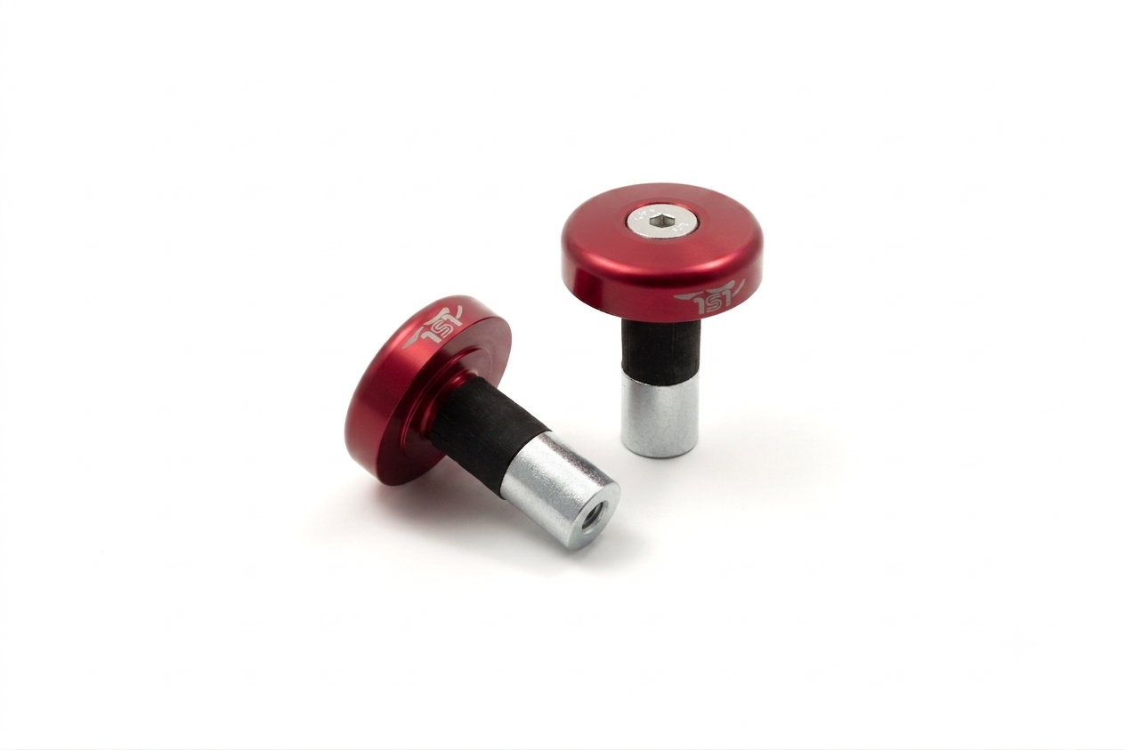 LSL Flat Cap,14mm Alu/rot