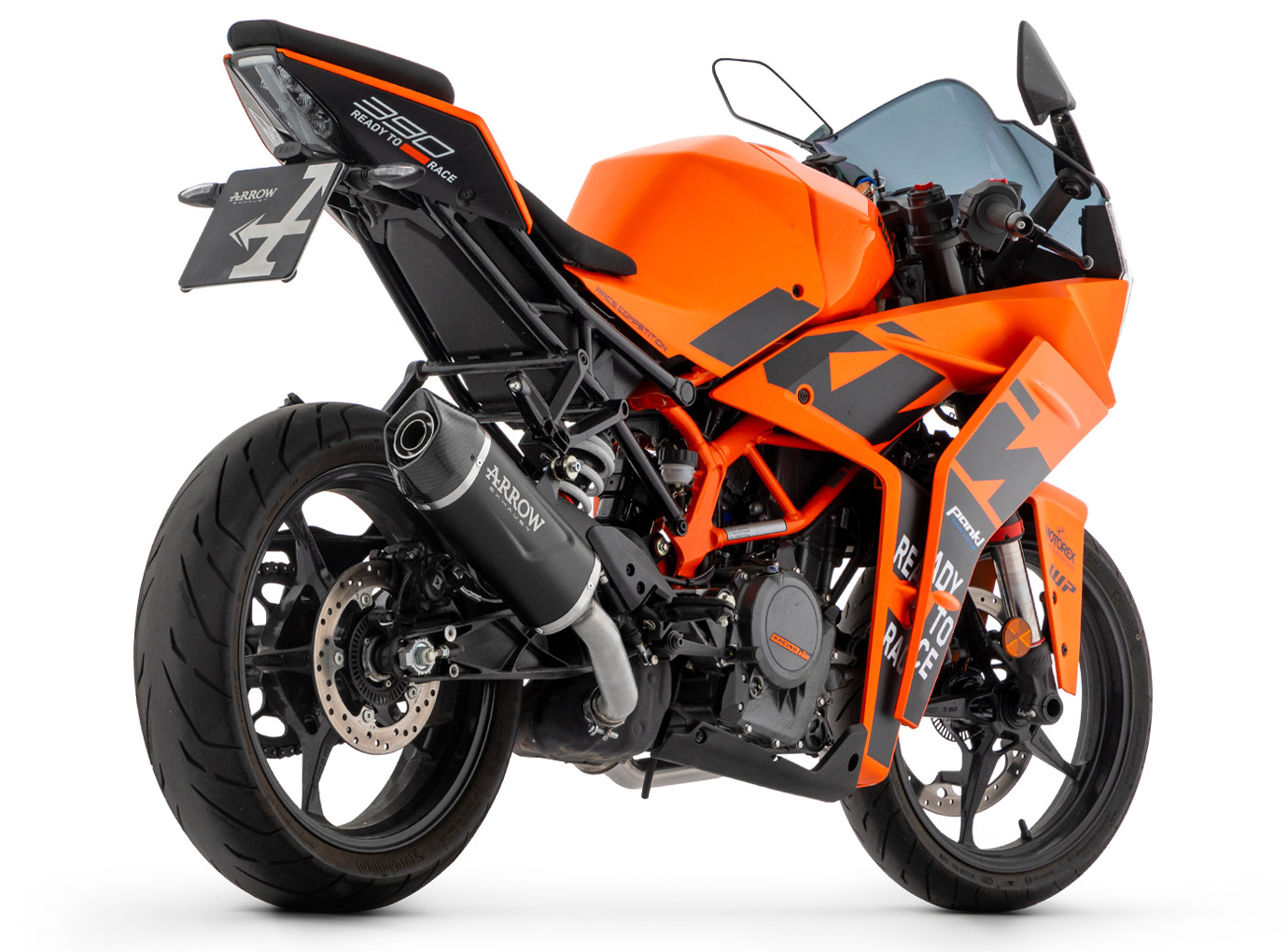 ARROW Auspuff INDY RACE EVO DARK Aluminium schwarz für KTM RC 390 Modelljahr 2022-
