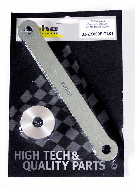 alpha Technik Tieferlegungssatz 30mm Kawasaki ZX6R; Typ ZX600P; Modelljahr 2007-