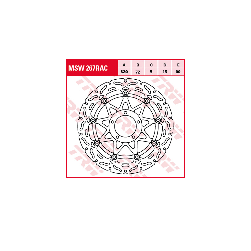 TRW Bremsscheibe Racing schwimmend MSW267RAC-SP