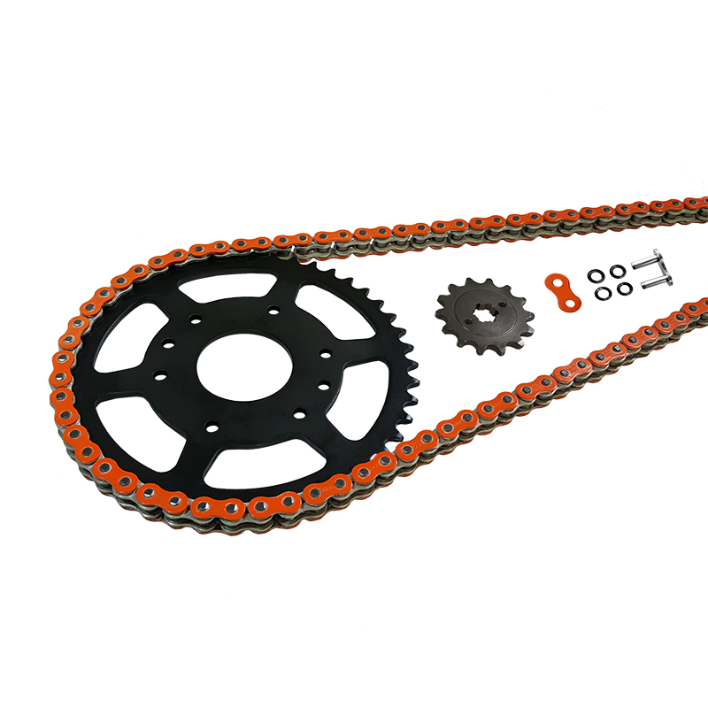 EK-Chain Kettensatz 525 MVXZ-2 für Honda CBR900RR, Typ SC28 , SC33 Modelljahr 1992-1999 Farbe Orange