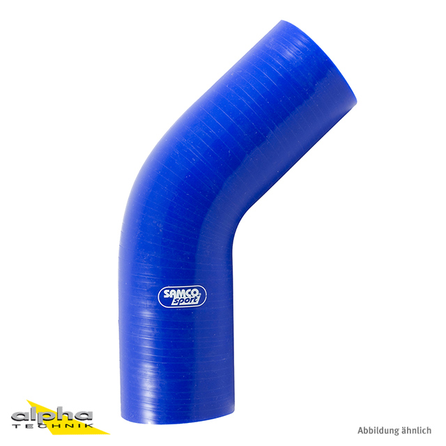 Samco Siliconschlauch 45 Grad Standard Bogen blau