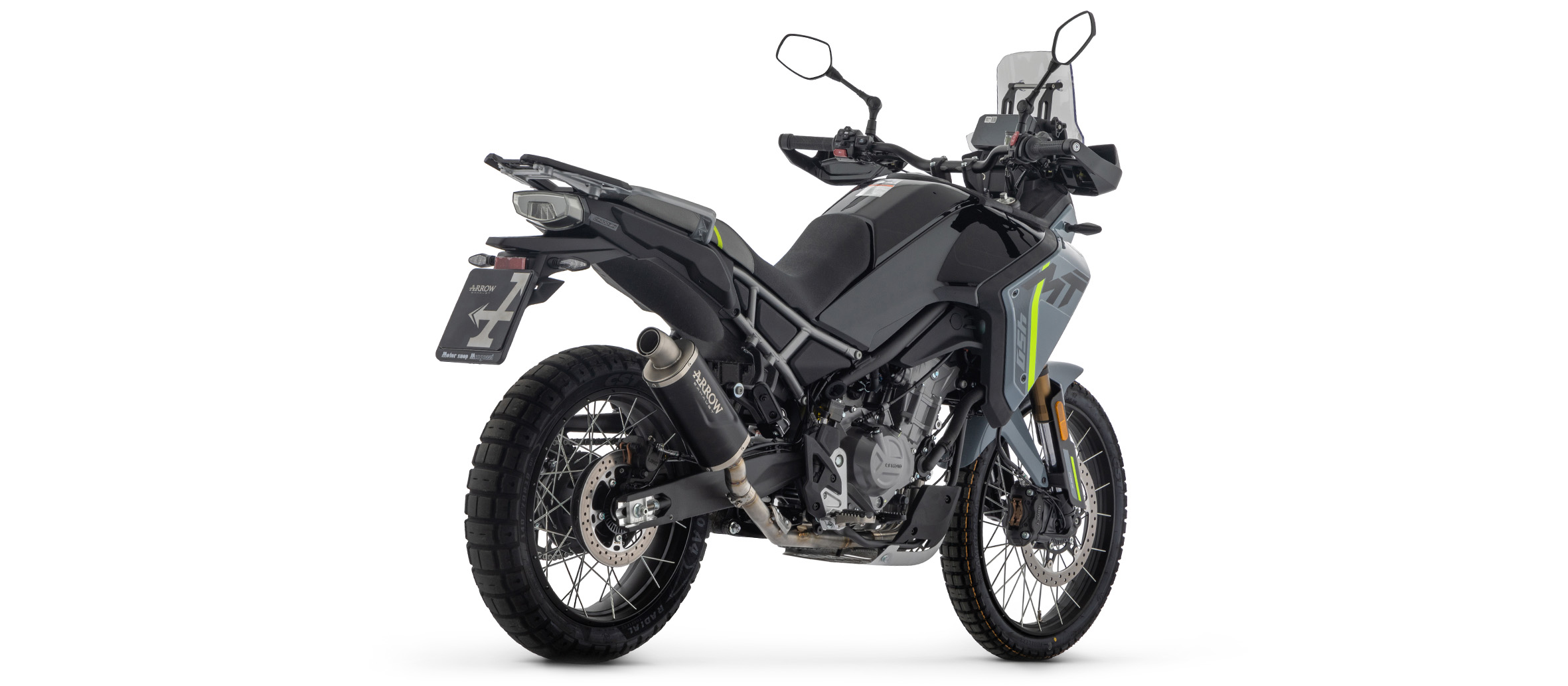 ARROW Auspuff INDY RACE EVO DARK Aluminium schwarz für CF Moto 450MT 2025-
