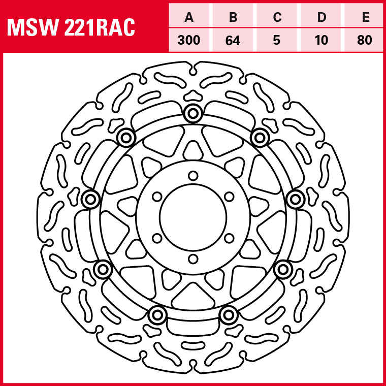 TRW Bremsscheibe Sportiv schwimmend MSW221RAC