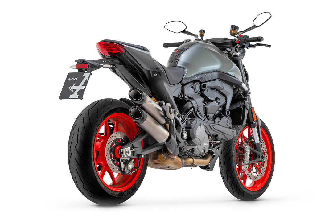 ARROW Auspuff ROUND-SIL Titan für Ducati Monster / Monster+ ab Modelljahr 2021-