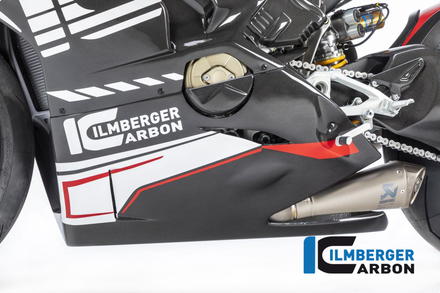 Ilmberger Carbon Verkleidungsunterteil Racing, glänzend, Ducati Panigale V4, V4S, V4R 2019-