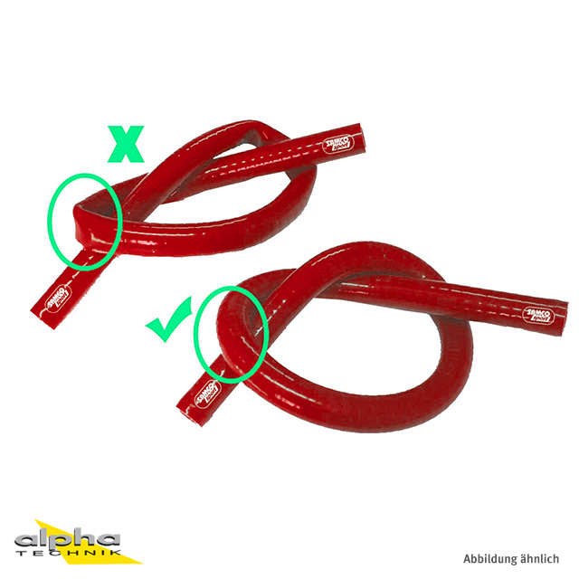 SAMCO SPORT Siliconschlauch Xtraflex rot Innendurchmesser 19 mm