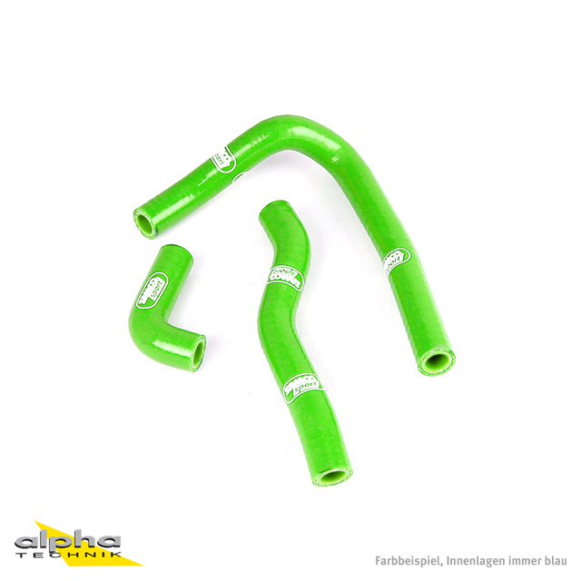 SAMCO SPORT Siliconschlauch Kit grün für Kawasaki KX65 Modelljahr 2000-2023