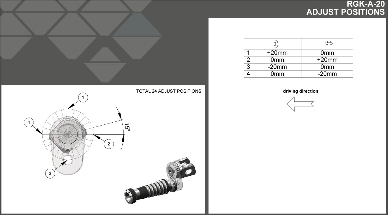 Giles Tooling RGK2 Ausleger, Versatz 20mm, schwarz für Yamaha YZF-R1