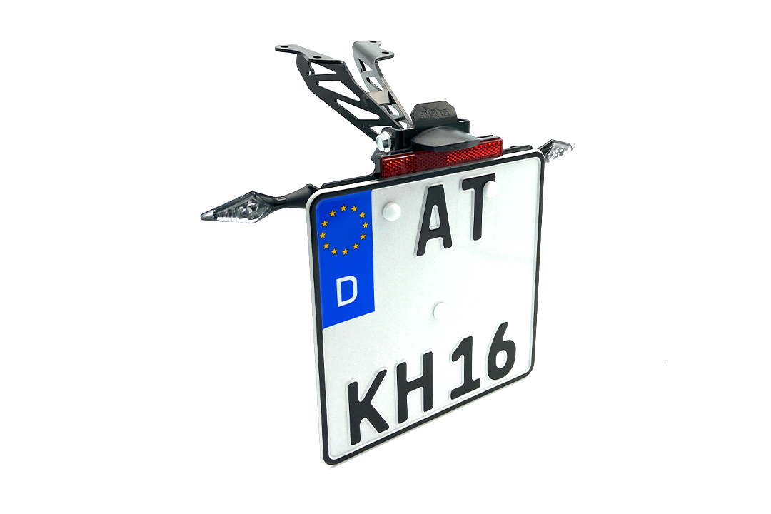 alpha Technik Kennzeichenhalter für Yamaha MT09 / Tracer 900, Typ RN29 / RN43 / RN57 Modelljahr 2015-
