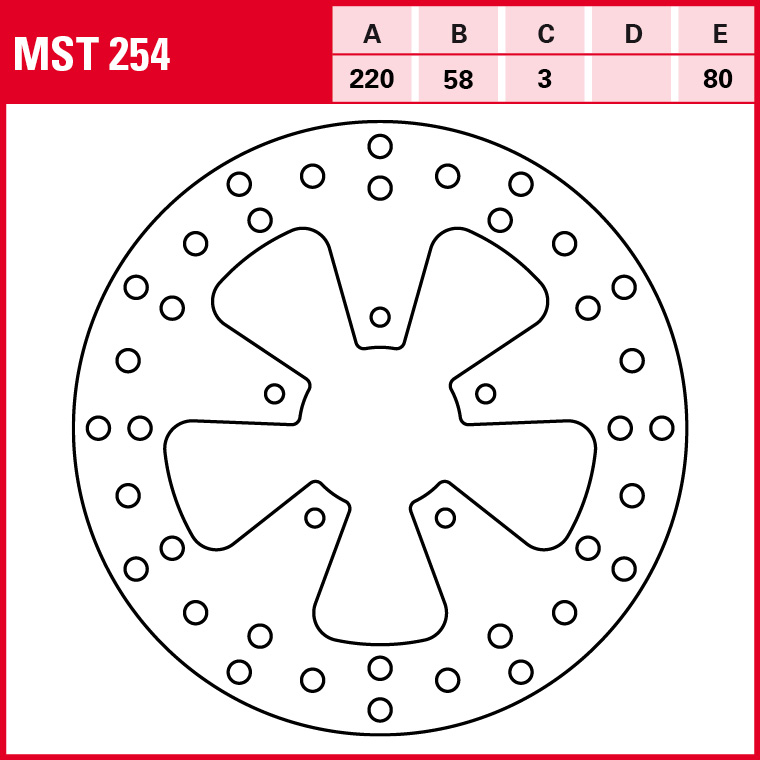 TRW Bremsscheibe Allround starr MST254