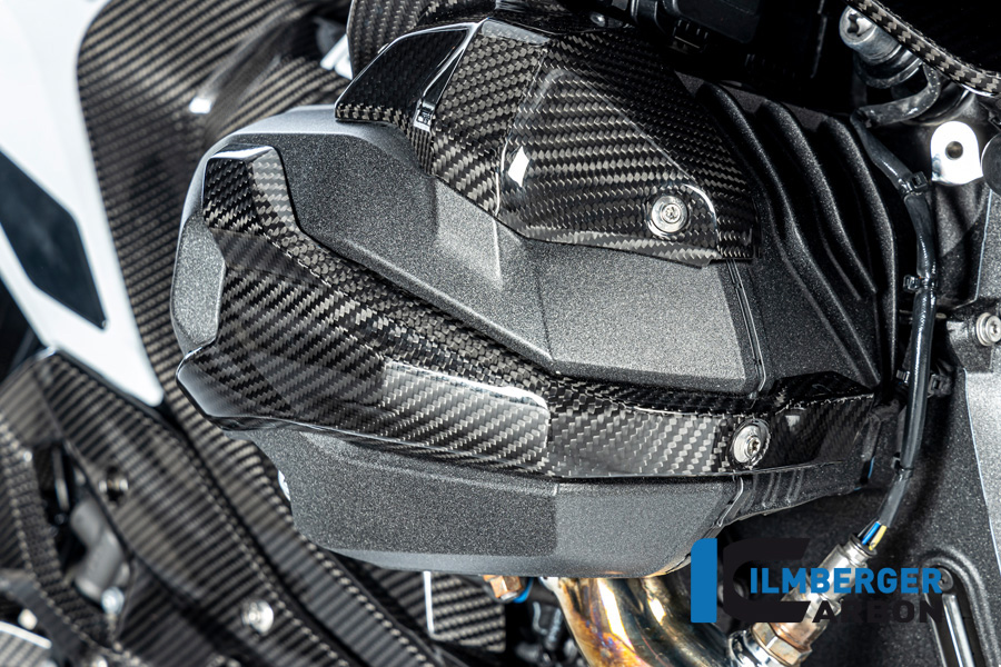 Ilmberger Carbon Zündkerzenstecker Abdeckung rechts, glänzend, BMW R1300GS 2023-