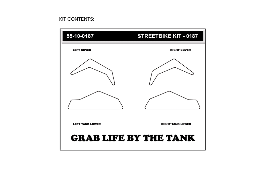 Stompgrip Tank Pad klar, Volcano, Streetbike Tank Kit - Tank Seiten, für Suzuki GSX-S1000S Katana, Typ WDG0 EURO4, Baujahr 2020-2022