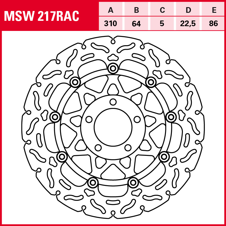 TRW Bremsscheibe Sportiv schwimmend MSW217RAC
