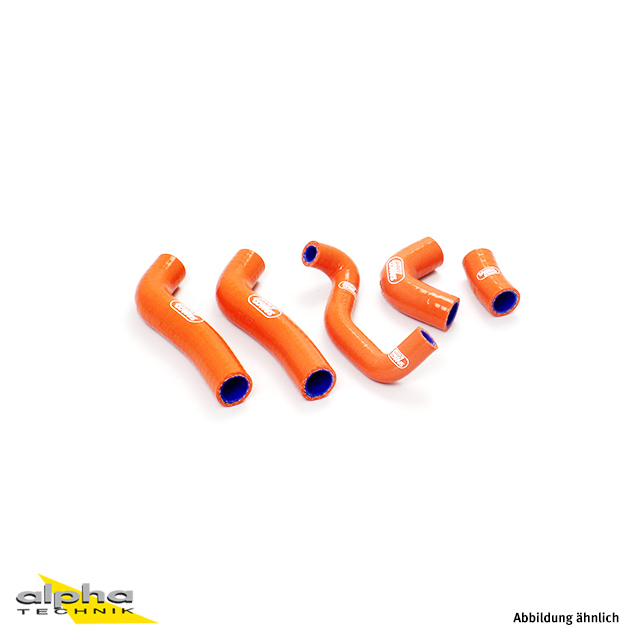 SAMCO SPORT Siliconschlauch Kit orange für KTM EXCF250 XCFW250 Modelljahr 2008-2011
