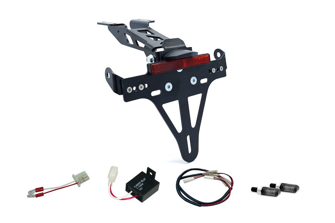 alpha Technik Kennzeichenhalter-Blinker-Kit M-LED für Yamaha MT125 ab Modelljahr 2020 (Hinten)