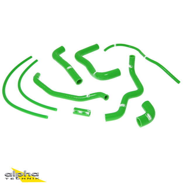 SAMCO SPORT Siliconschlauch Kit grün für Aprilia RSV1000R Tuono 1000R Factory Modelljahr 2004-2010