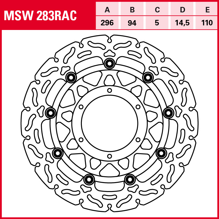 TRW Bremsscheibe Sportiv schwimmend MSW283RAC