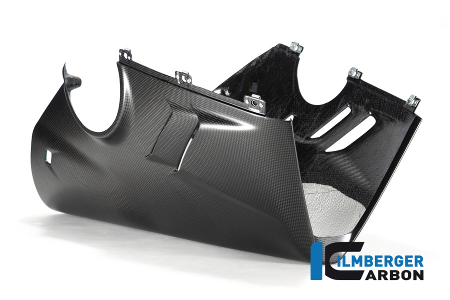 Ilmberger Carbon Verkleidungsunterteil hoher Auspuff Racing, matt, Ducati Panigale V4, V4S 2022-