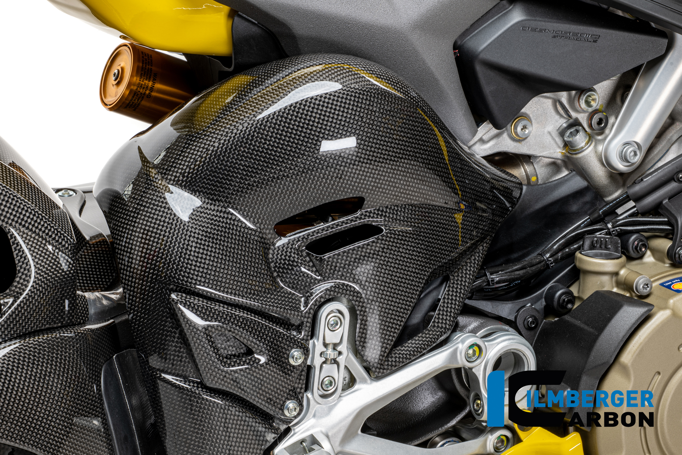 Ilmberger Carbon Auspuffhitzeschutz, glänzend, Ducati Panigale V4, S, R, 2025-
