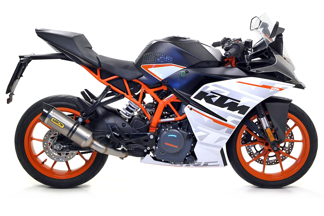 ARROW Auspuff THUNDER für KTM 125RC / 390RC / 125 DUKE / 390 DUKE 2017-2020, Titan (Nur mit ARROW Zwischenrohr)