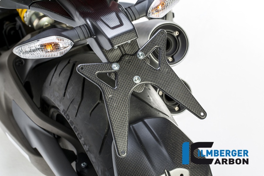 Ilmberger Carbon Kennzeichenträger, Carbon matt
