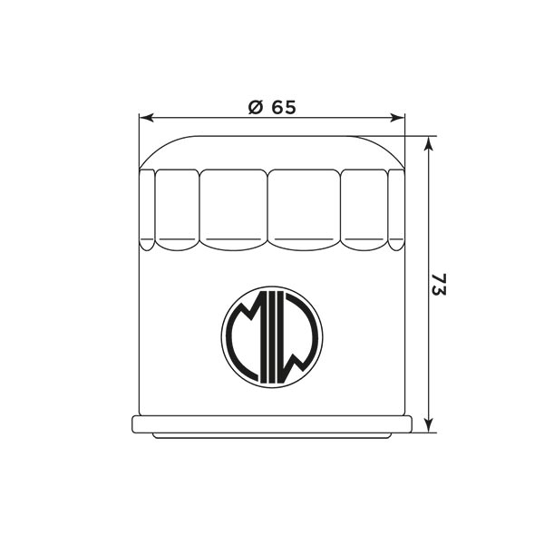 MIW Ölfilter H1013 für diverse Honda / Kawasaki / Yamaha Modelle