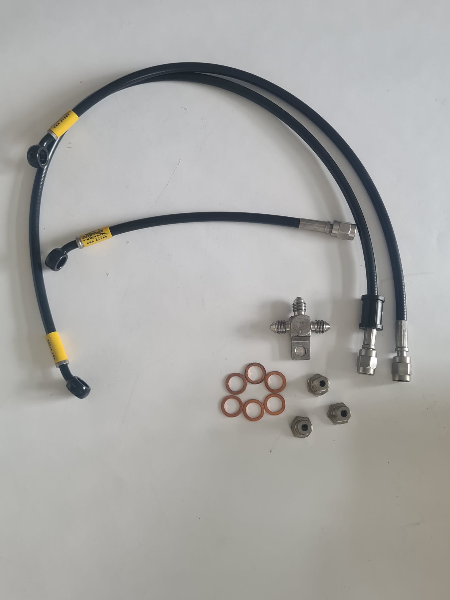 HEL Stahlflexleitung vorne Verlegeart OEM für Honda CBR600 FM - FN - FP - FR 1991 - 1994, Edelstahl