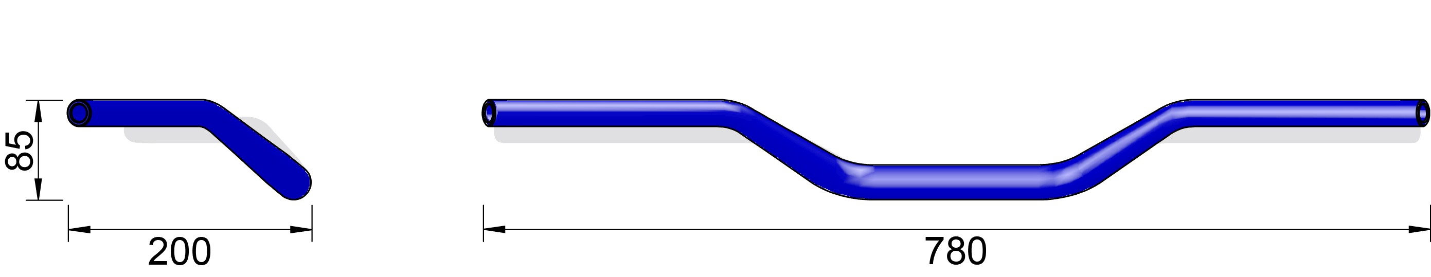 LSL X-Bar Alu-Lenker Tour Bar XB3, 1 1/8 Zoll, schwarz