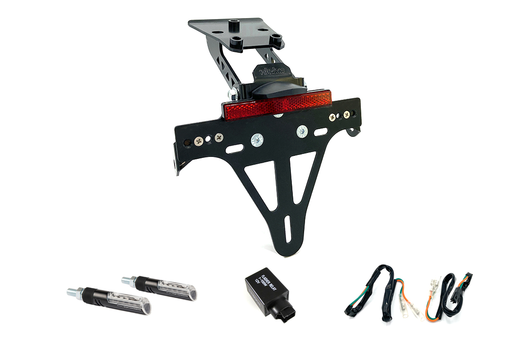 alpha Technik Kennzeichenhalter-Blinker-Kit IDEA für Honda CBR650F / CBR650FA und CB650F / CB650FA ab Modelljahr 2017- (Hinten)