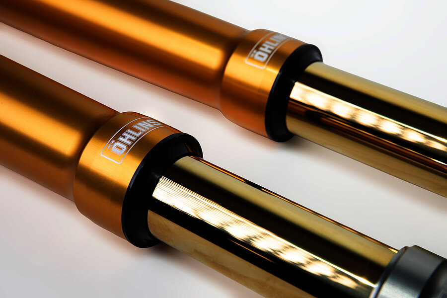 Öhlins Upside Down Gabel Road & Track Gold FGRT 308 für Harley Davidson CVO Road Glide FLTRXSE, FLTRXSTSE, Street Glide FLHXSE 2023-