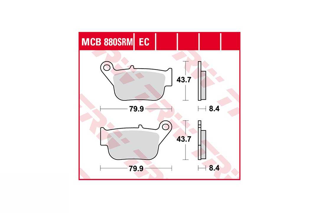 TRW Bremsbelagsatz MCB880EC hinten