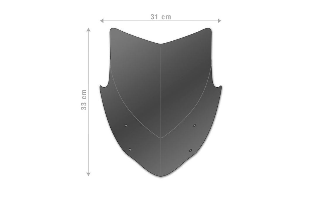 Barracuda Windschild Aerosport Plexiglas für Kawasaki Z800 2013 - 2017